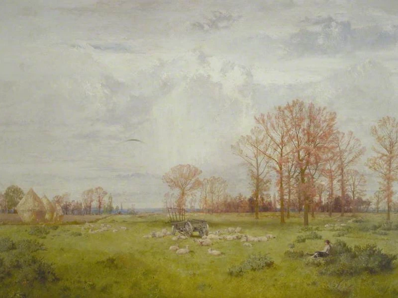 1829-John Samuel Raven - Pioppi in boccio primaverile - Guildhall Art Gallery
